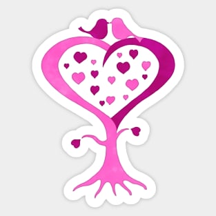 Valentines tree Sticker